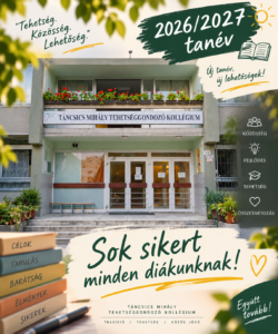 Sok sikert minden diákunknak a 2026/2027-es tanévben!